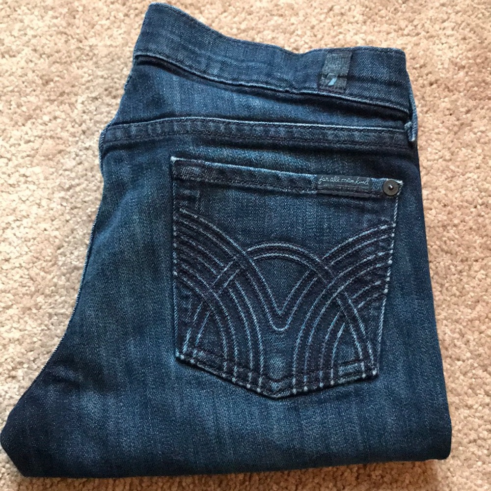 7 For All Mankind Size 26 straight leg flood EUC
